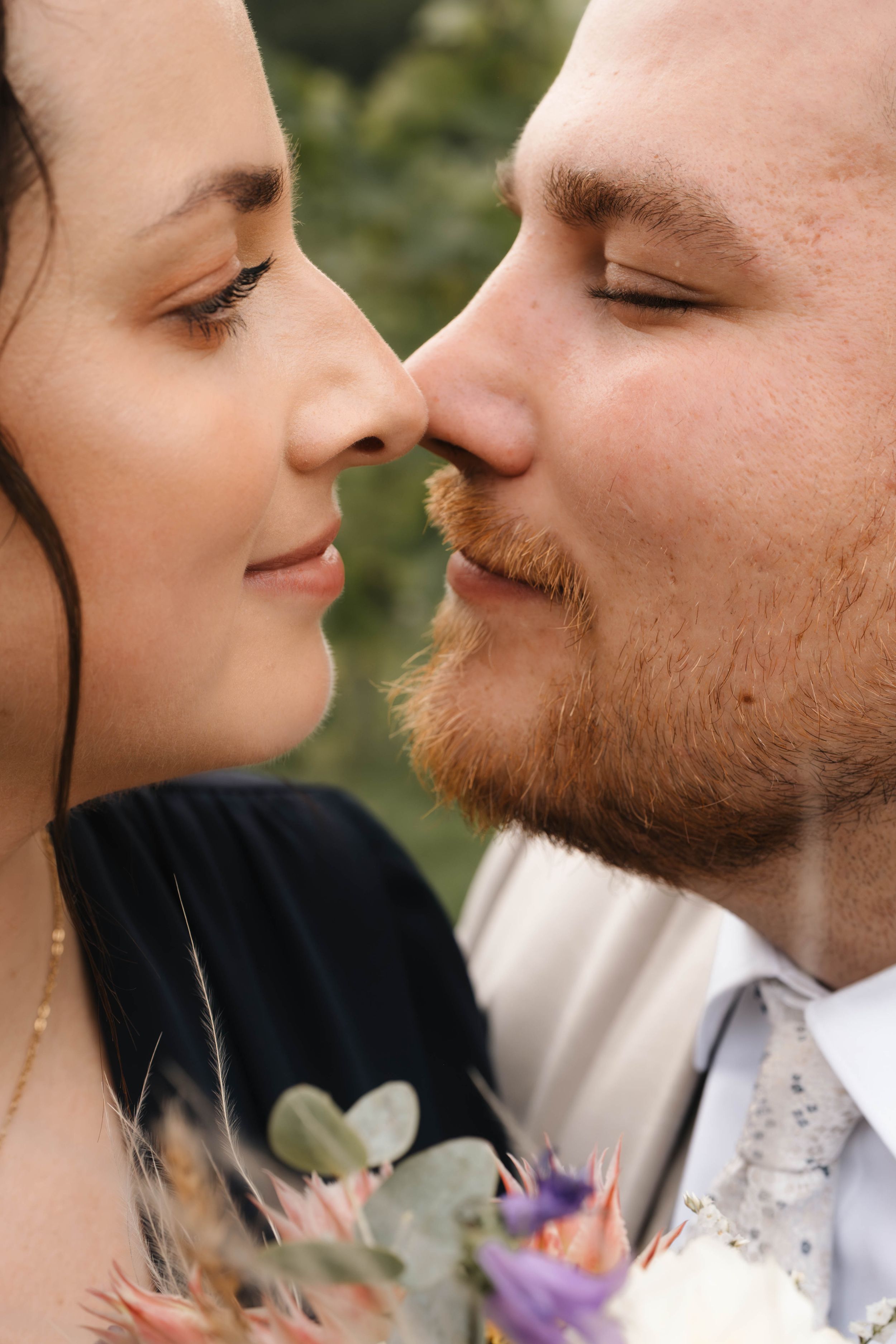 Nahaufnahme Gesicht Hochzeit