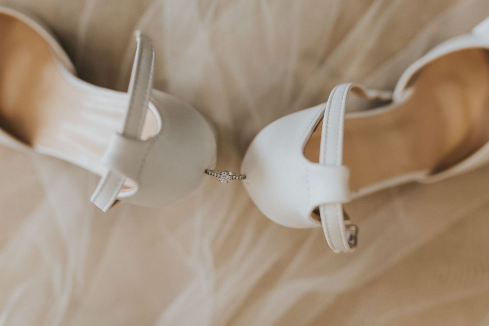 hobbit hill wedding photography wedding shoes ring