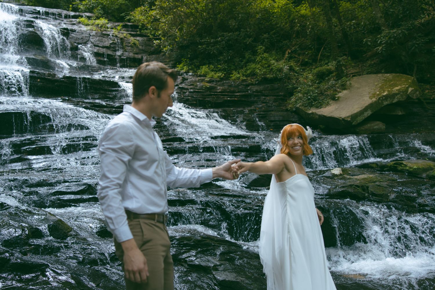 waterfall elopement adventure photoshoot NC SC TN GA all inclusive package