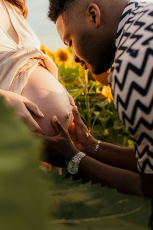 Portrait papa baby bump yvelines champs
