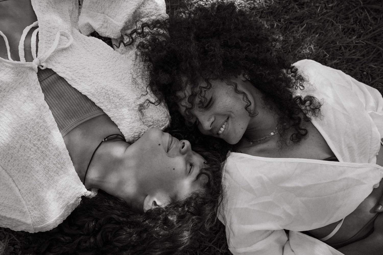 Dreamy black and white portraits showing peaceful moments of repose.