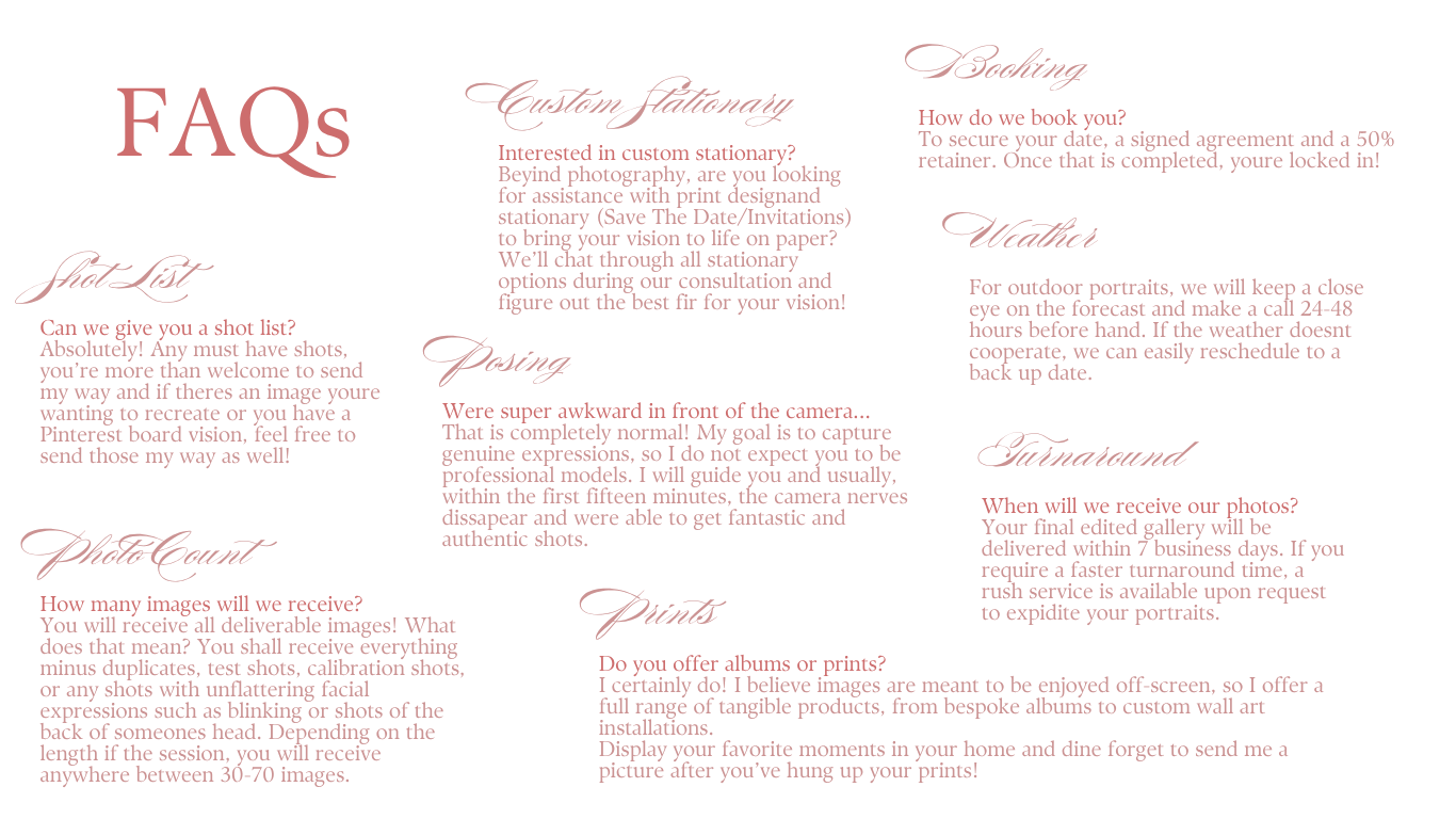 Wedding FAQ