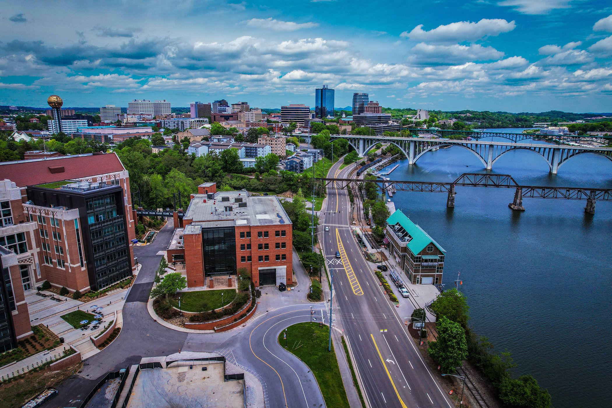 Drone pilot Knoxville waterfront