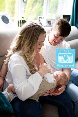 Lifetsyle new baby in home photoshoot breastfeeding portrait
