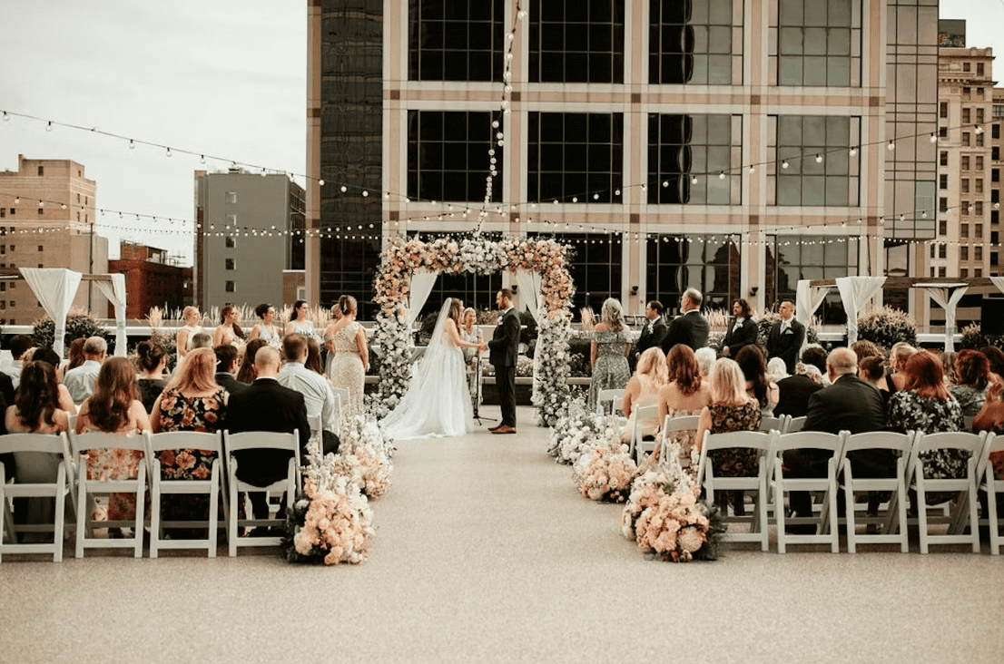The rooftop of Regions Tower wedding venue in Indianapolis