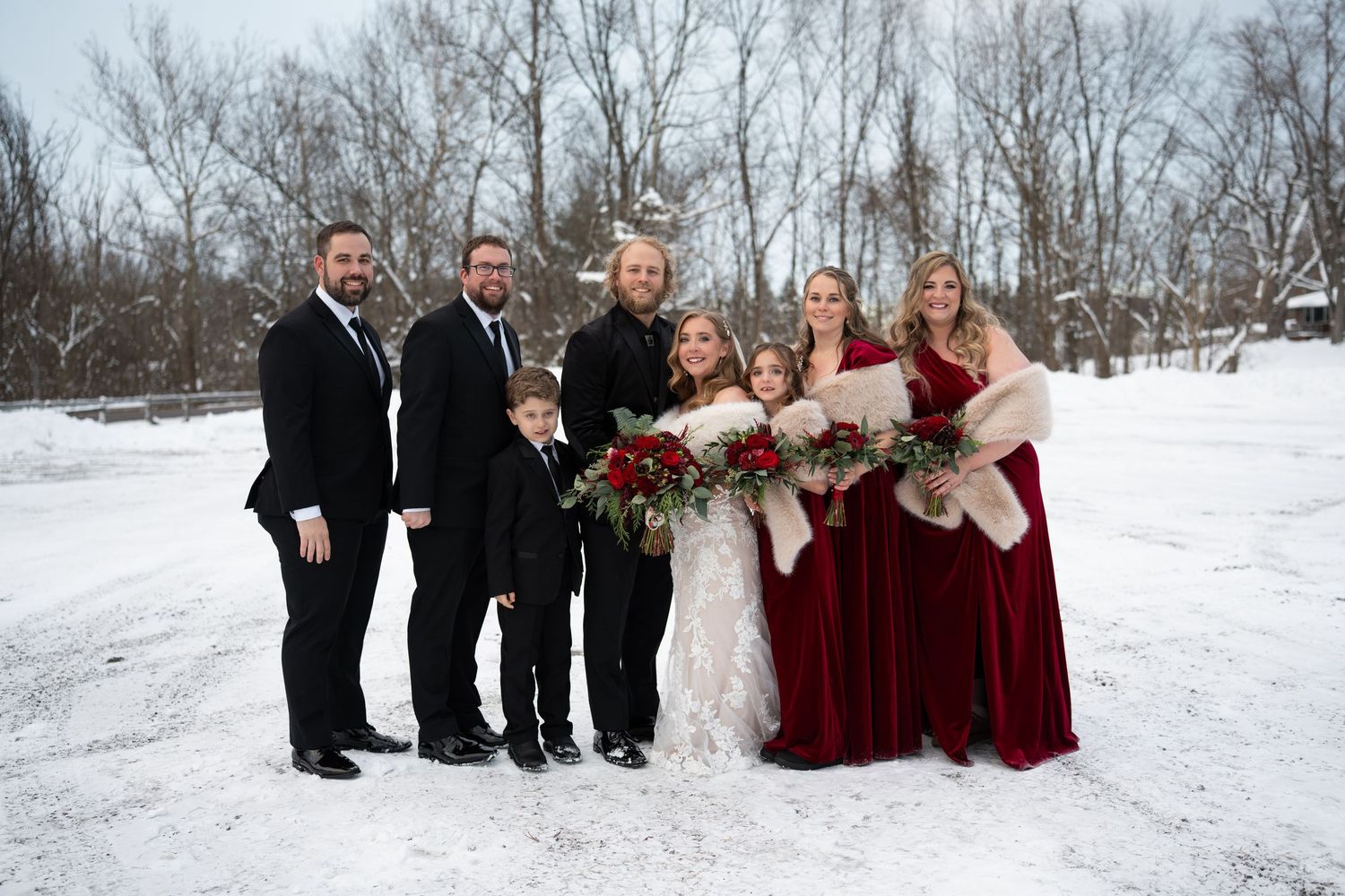 Bridal Party Group Shot
Pittsburgh Wedding 
The Laurel Belle Event Center
Winter Wedding