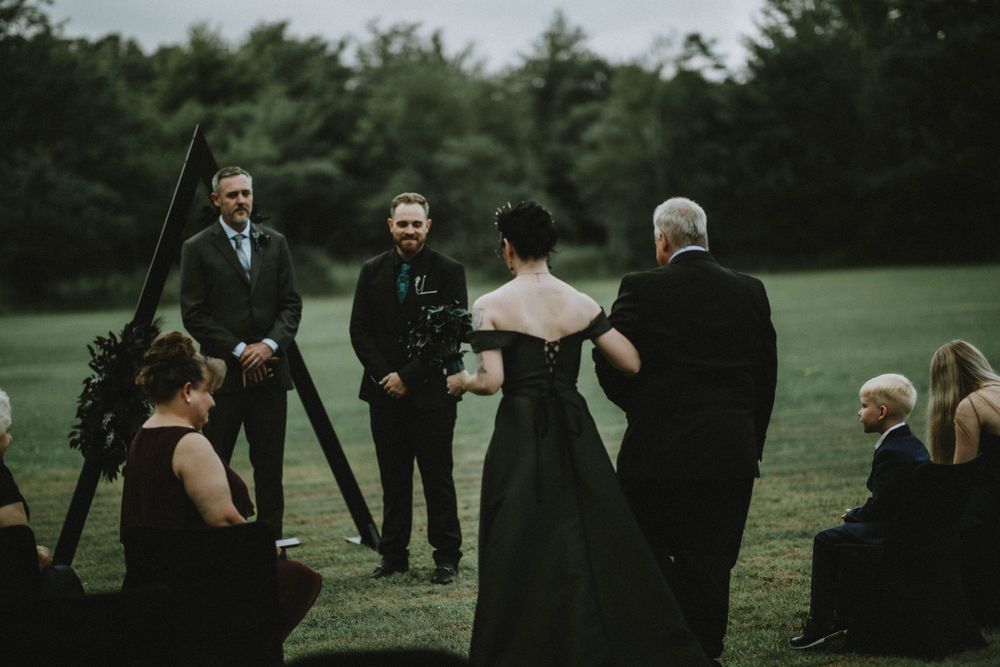 gothic themed wedding, black wedding dress, ebensburg pa photographer, indiana pa wedding photographer, til death, pittsburgh photographer