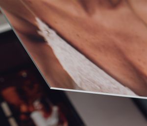 Close up photos of various angles of a single wooden plank or board surface showing texture and grain patterns.