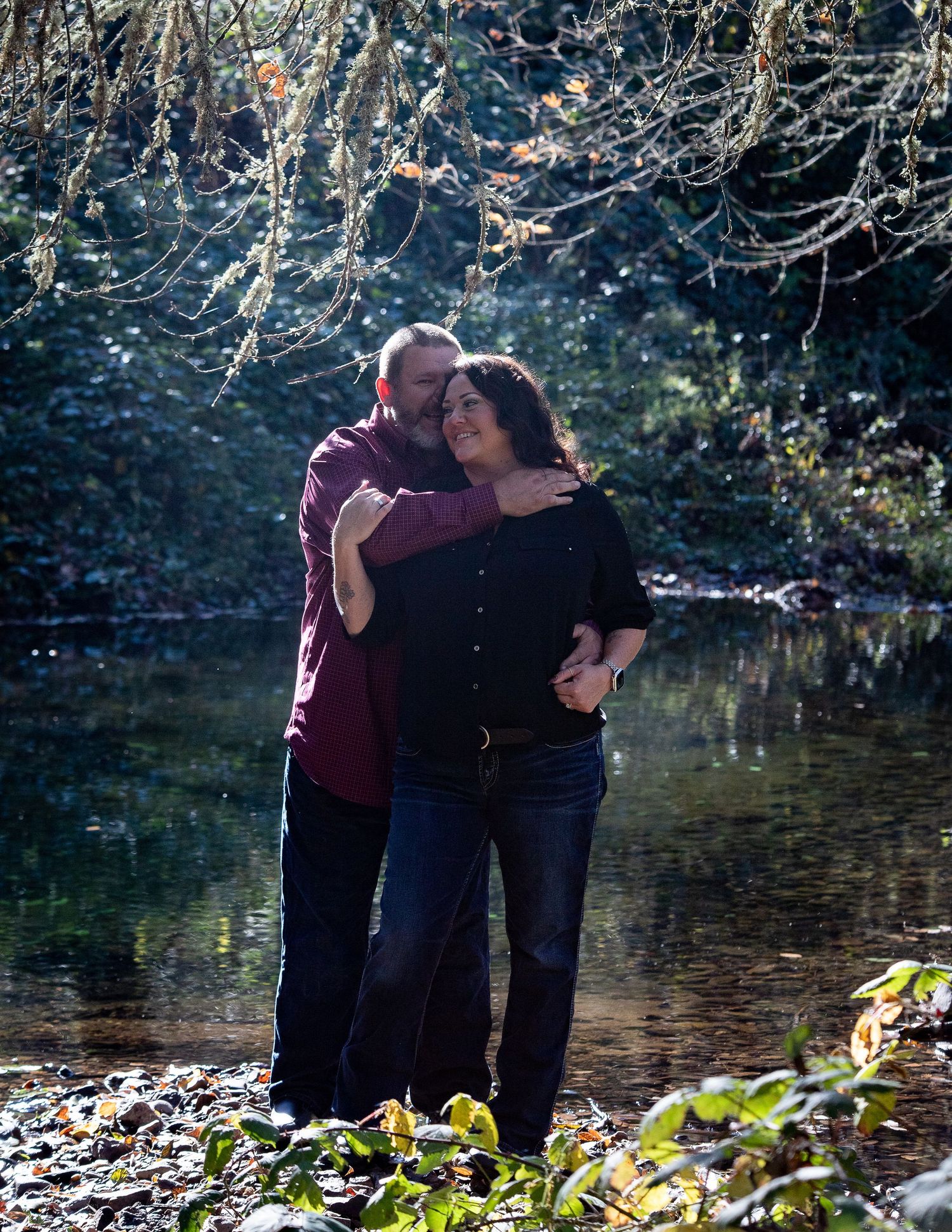 Anniversary shoot, Volcano CA, Creek Photos, Amador County Photographer, Fall Photos
