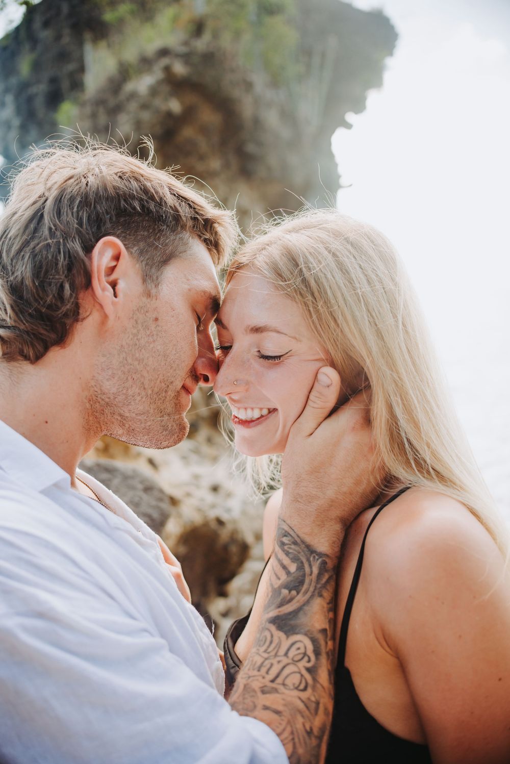 St Lucia Photographer captures surprise Proposal and engagement photoshoot at Anse Mamin Beach near Jade Mountain and Anse Chastenet Hotel
