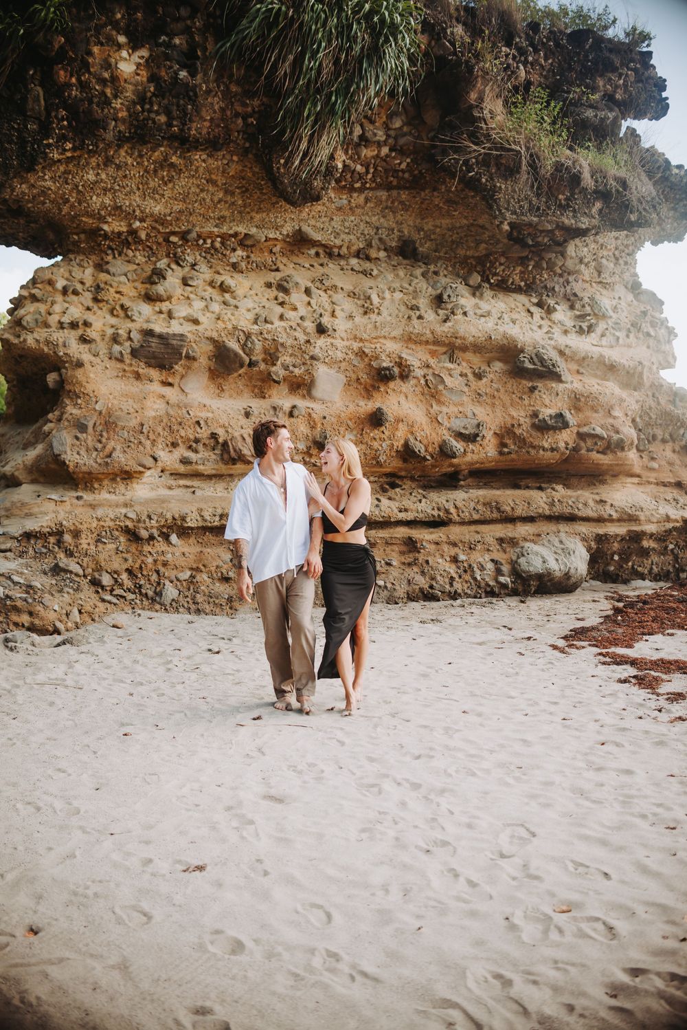 St Lucia Photographer captures surprise Proposal and engagement photoshoot at Anse Mamin Beach near Jade Mountain and Anse Chastenet Hotel