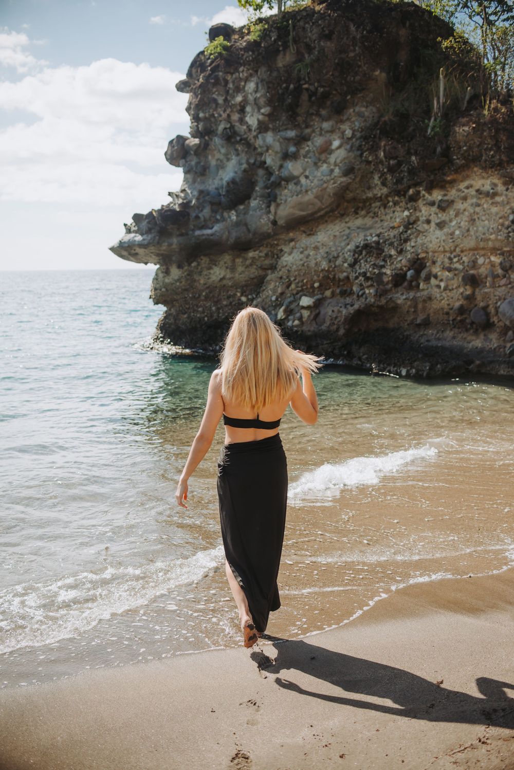 St Lucia Photographer captures surprise Proposal and engagement photoshoot at Anse Mamin Beach near Jade Mountain and Anse Chastenet Hotel