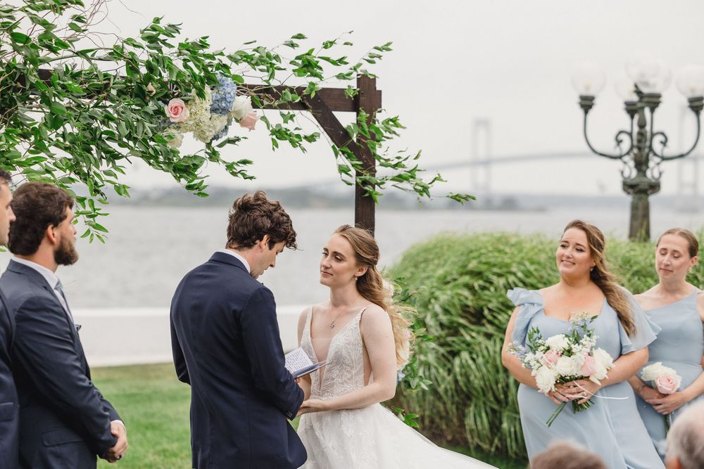 Belle Mer Wedding Ceremony. Newport, RI Wedding photography