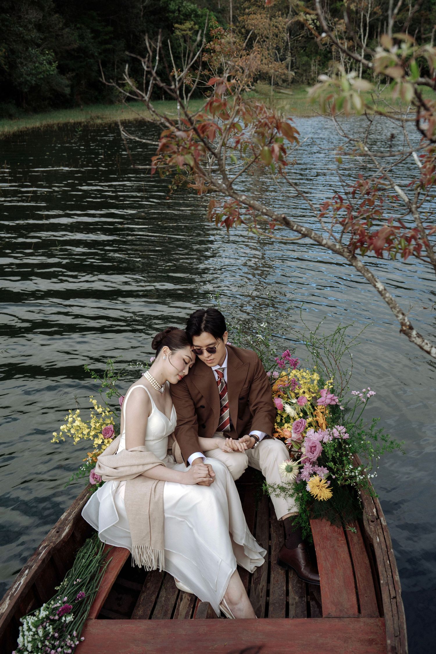 Intimate ceremony in Vietnam forest
