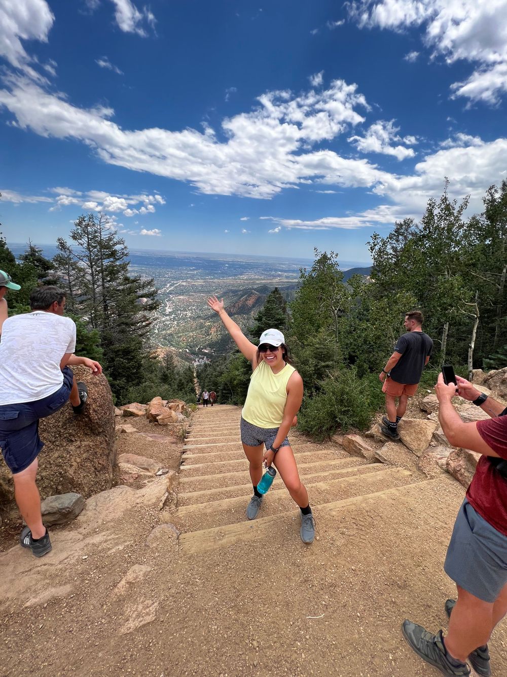 Cassandra poses after completing the Manitou Incline in Colorado.