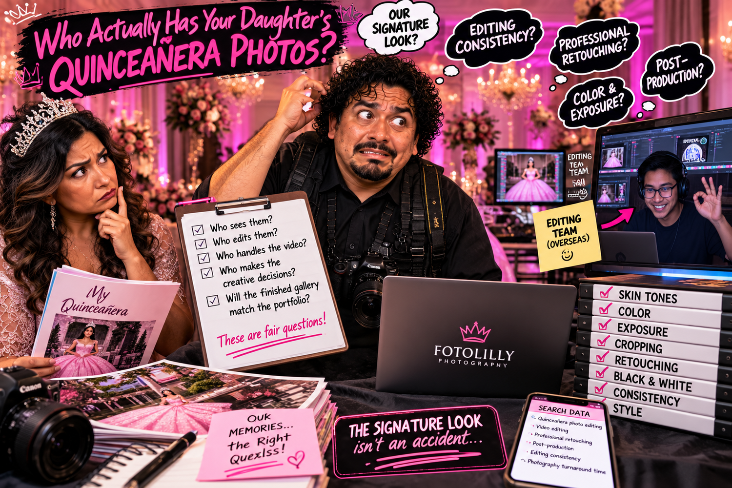 DFW quince photography by Fotolilly Photography with professional in-house photo retouching video editing and Dallas Fort Worth service!!