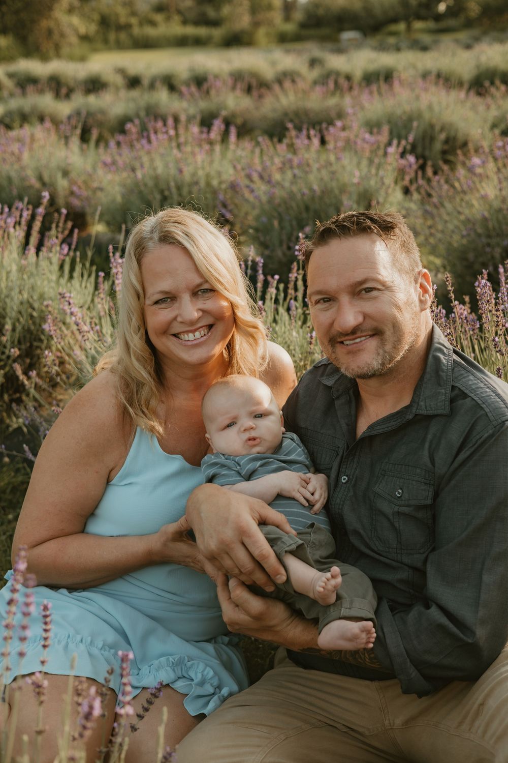 family lavender field