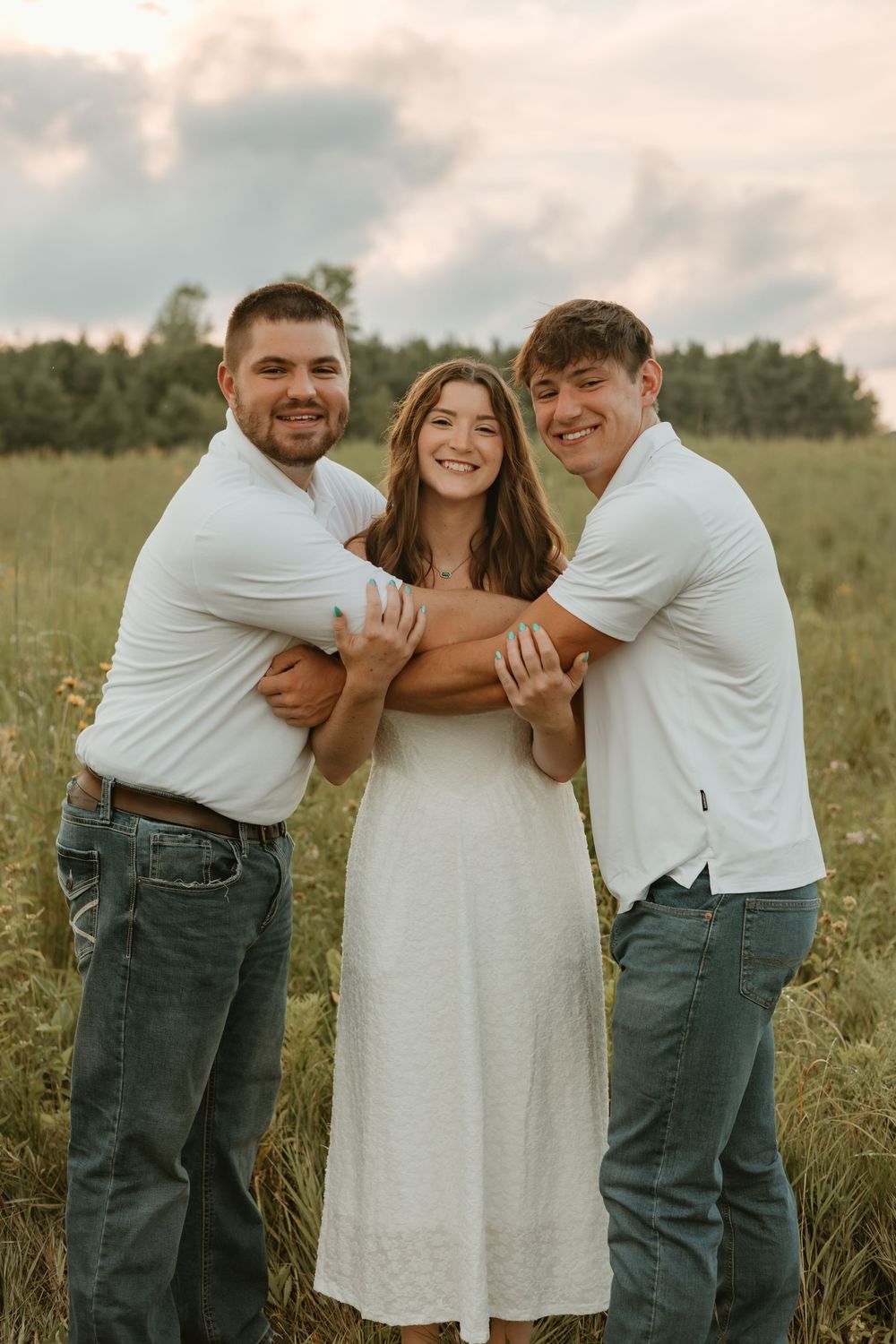 brothers and sister family photo