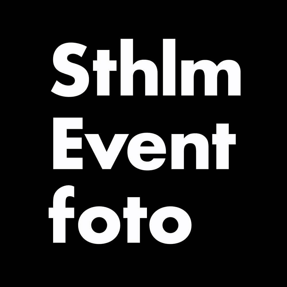 Sthlm Eventfoto logo in bold white text on black background.