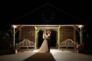 Maidens Barn couples photo at nighttime