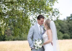 couple at Brookfield Barn wedding venue