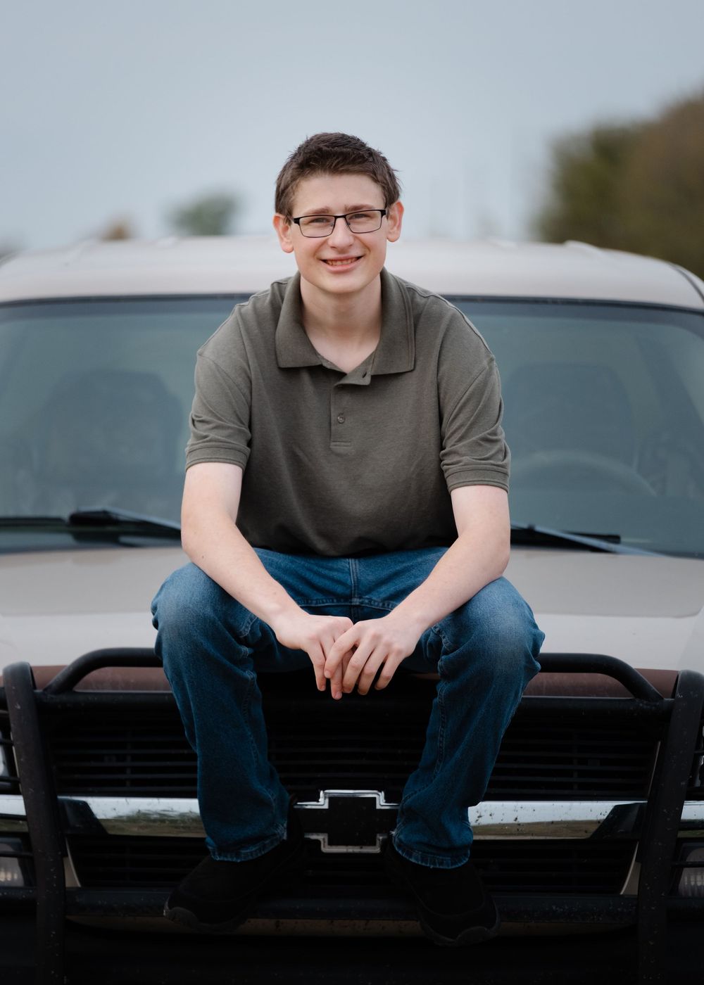 Ethan senior portrait session outdoors in North Dakota by GMB Photo and Design