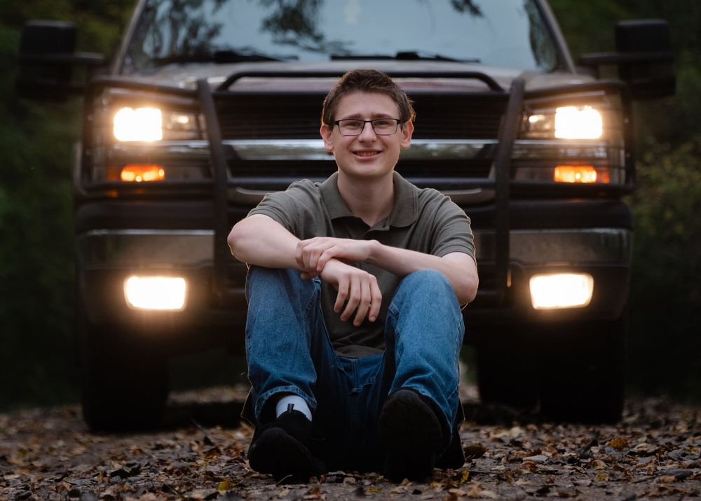 Ethan senior portrait session outdoors in North Dakota by GMB Photo and Design