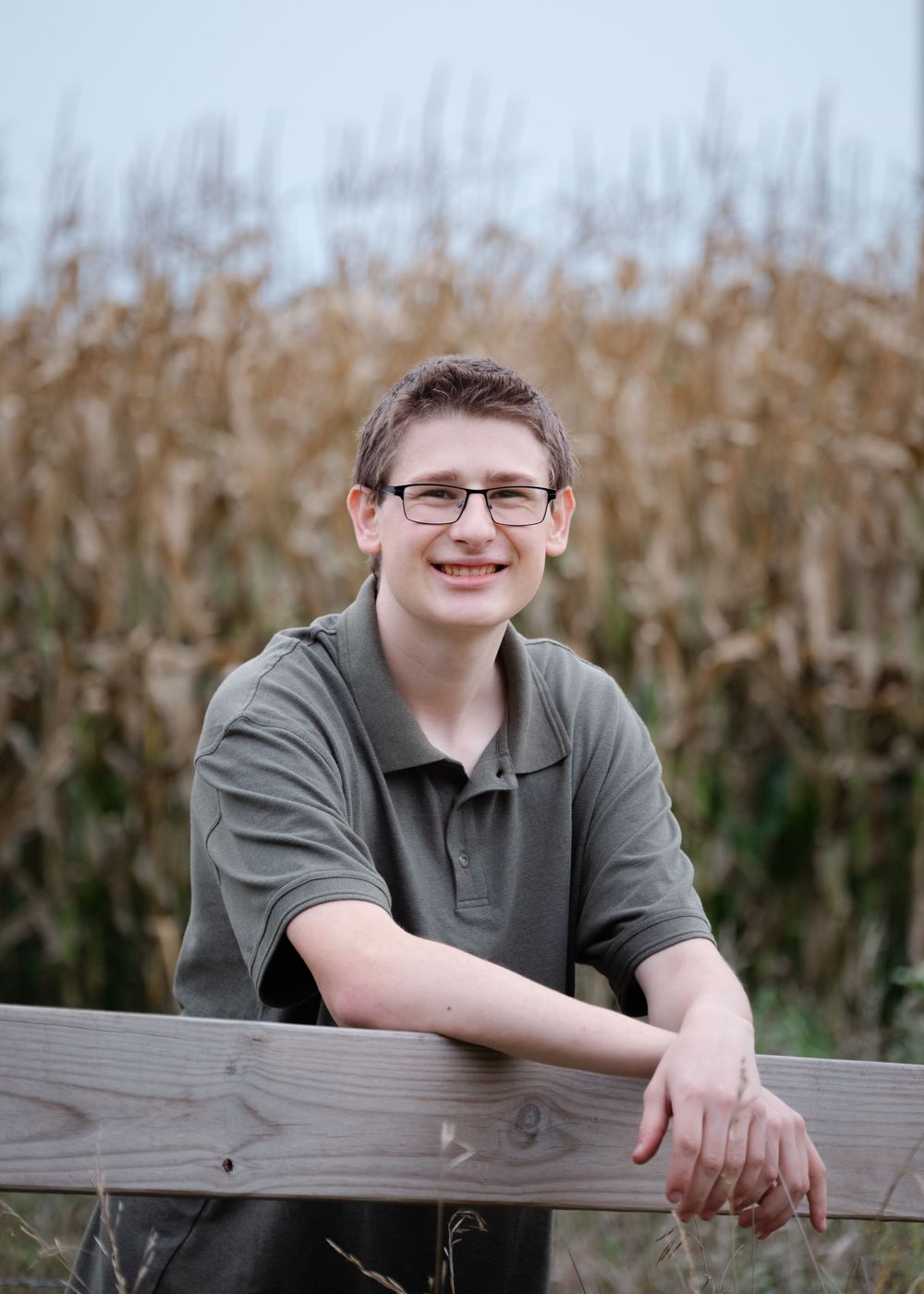 Ethan senior portrait session outdoors in North Dakota by GMB Photo and Design