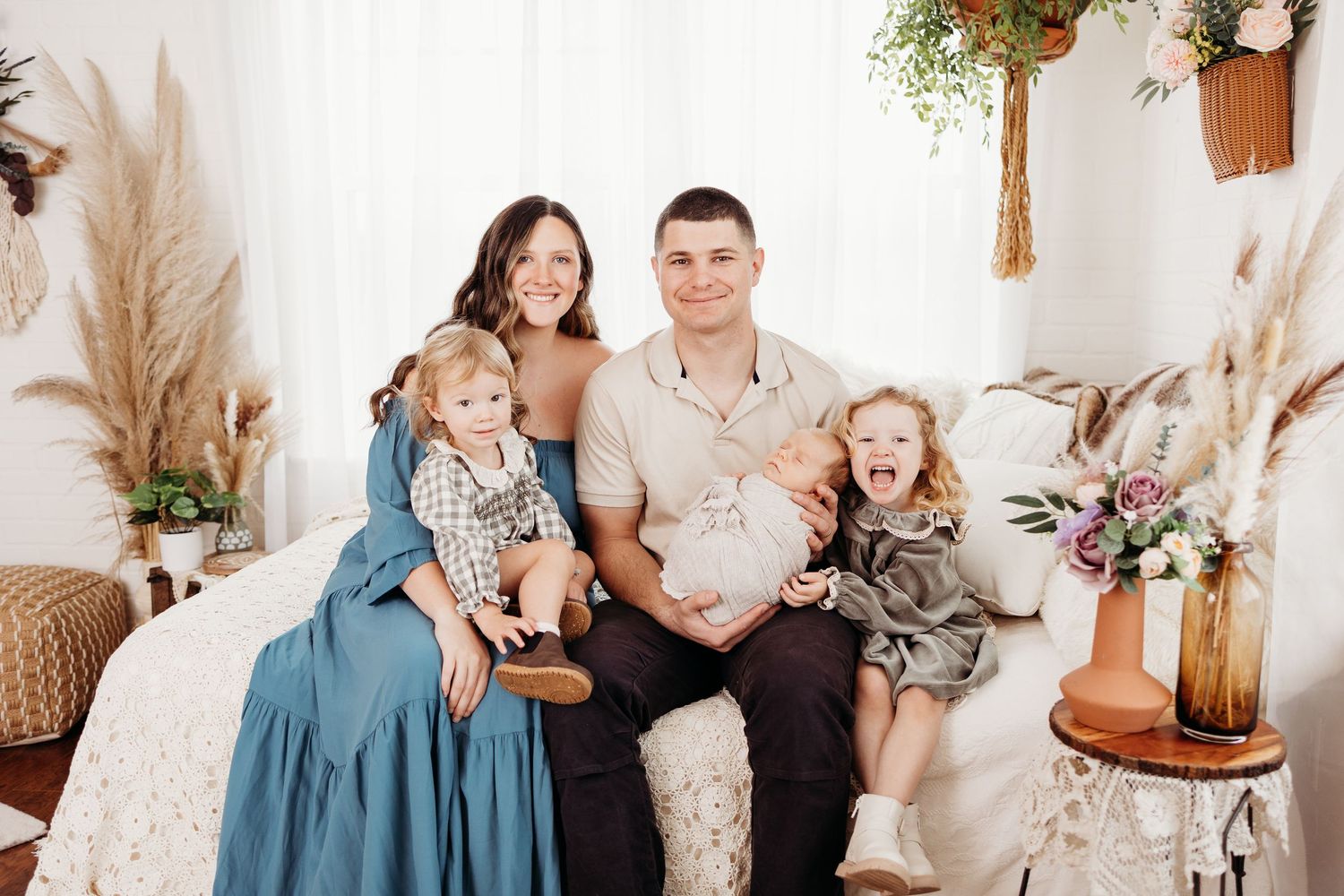 Family photo taken during newborn session at Urso photography