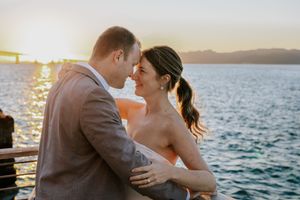 Astoria, OR, Oregon Coast, golden hour, sunset, wedding, micro wedding, luxury wedding