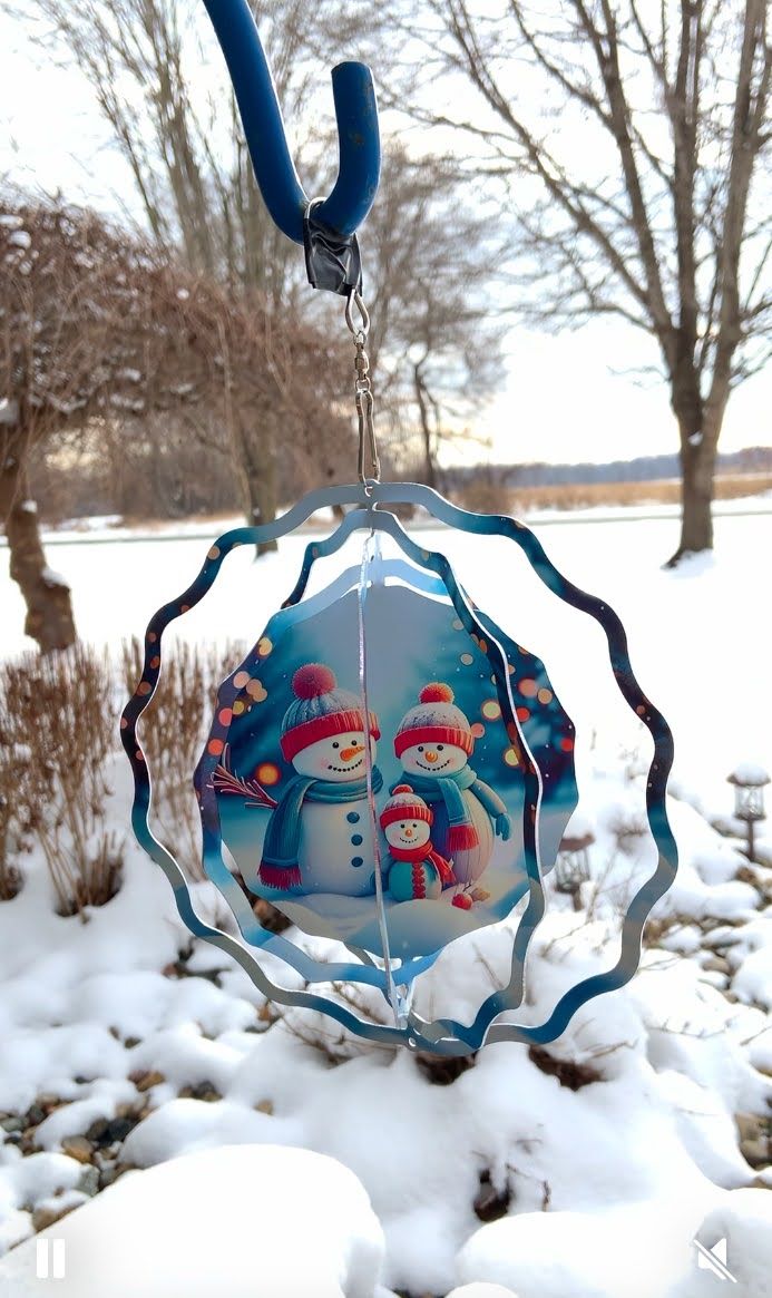 Snowman & Family Wind Spinner