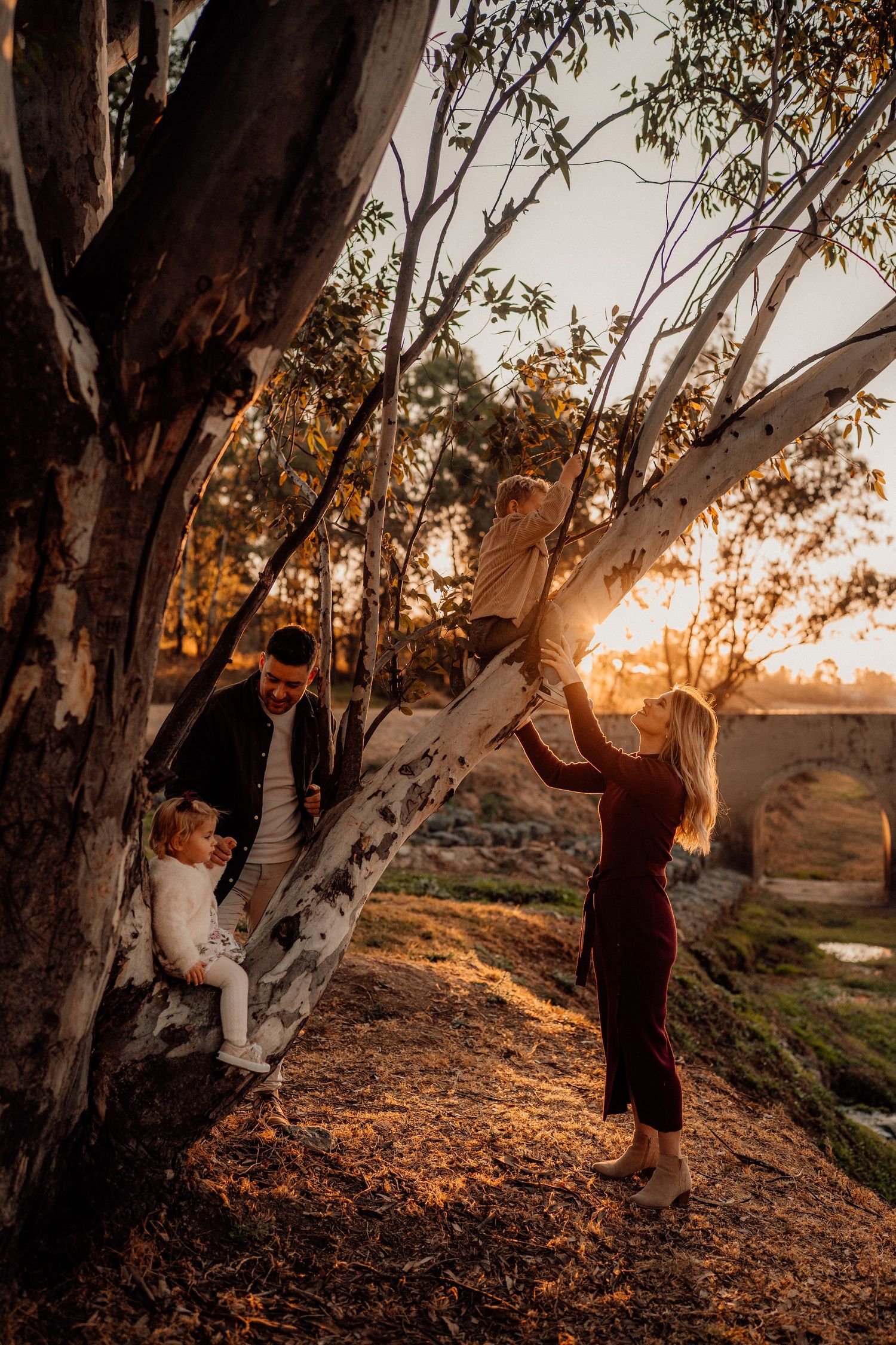 Outdoor family photoshoot in Johannesburg at golden hour