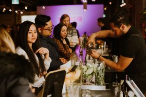 Corporate event bar. Photo by Samantha Bateman.