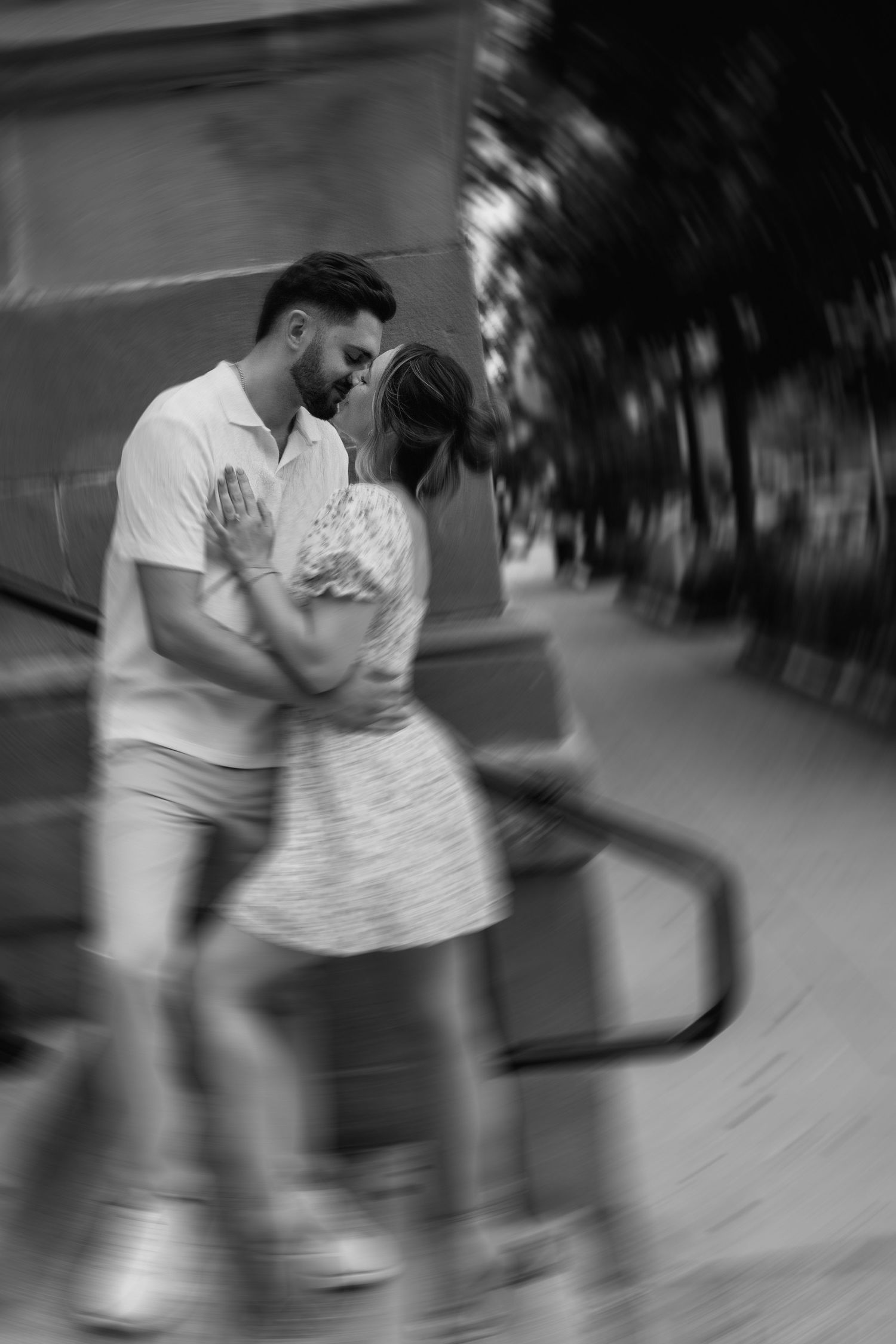 Engagement session at Downtown Milwaukee Public Library