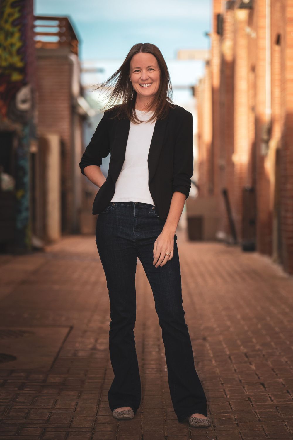 lifestyle portrait, urban, city, woman, fort collins, greeley, windsor, loveland