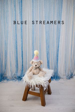 blue  cake smash set up by little wonderland photography widnes cheshire