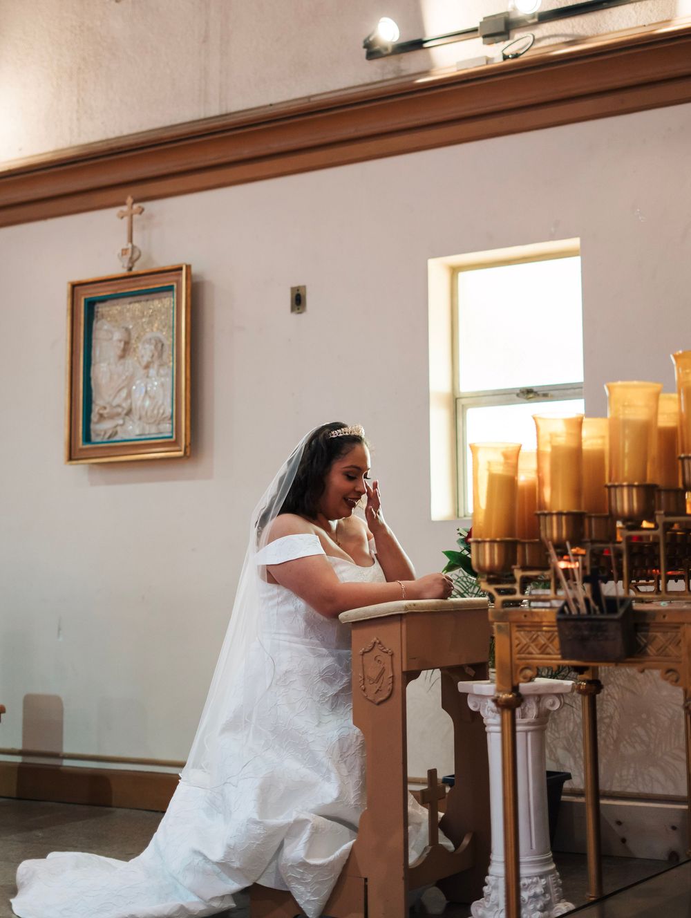 wife cries as she prays over her marriage