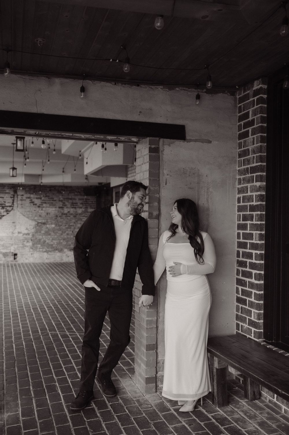 couples engagement session downtown Conway