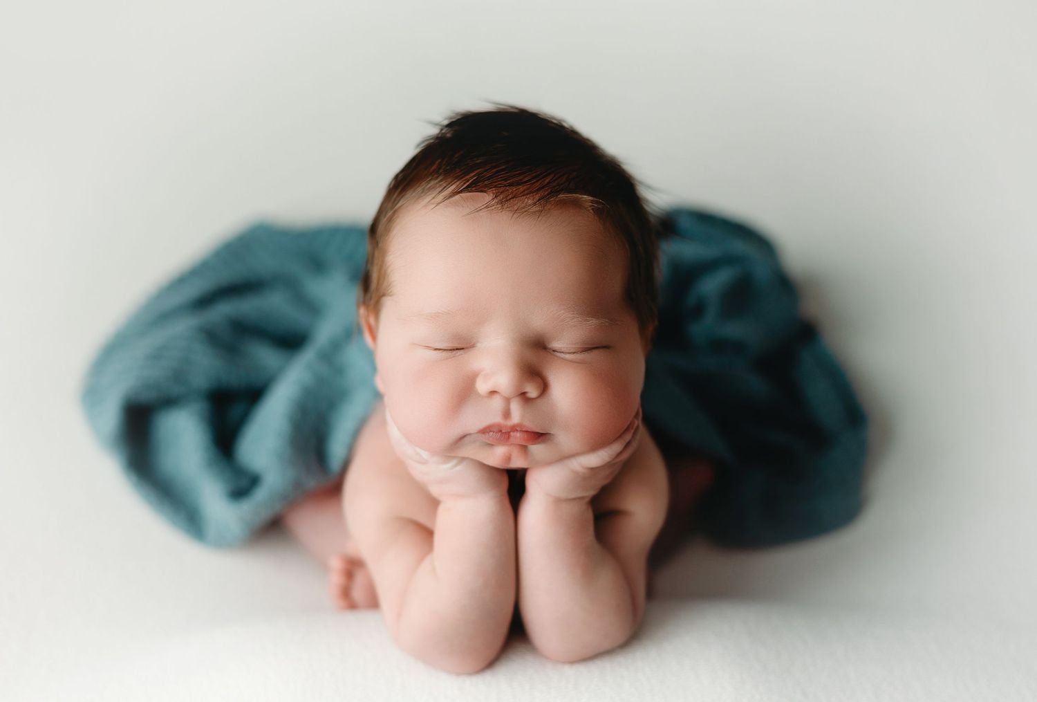 Newborn boy in the Froggie pose. Greenville SC newborn photographer, Easley, SC newborn photographer, Upstate newborn photographer