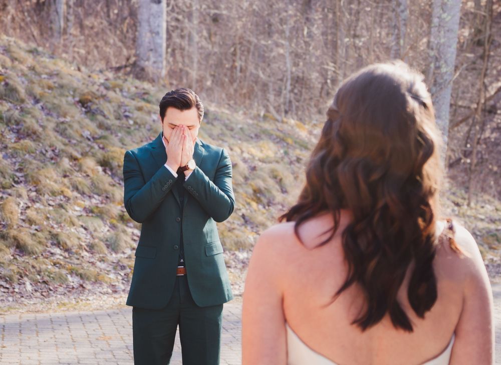 Asheville wedding photographer, NC wedding photographer, documentary style wedding photographer asheville, first look, romantic elopement
