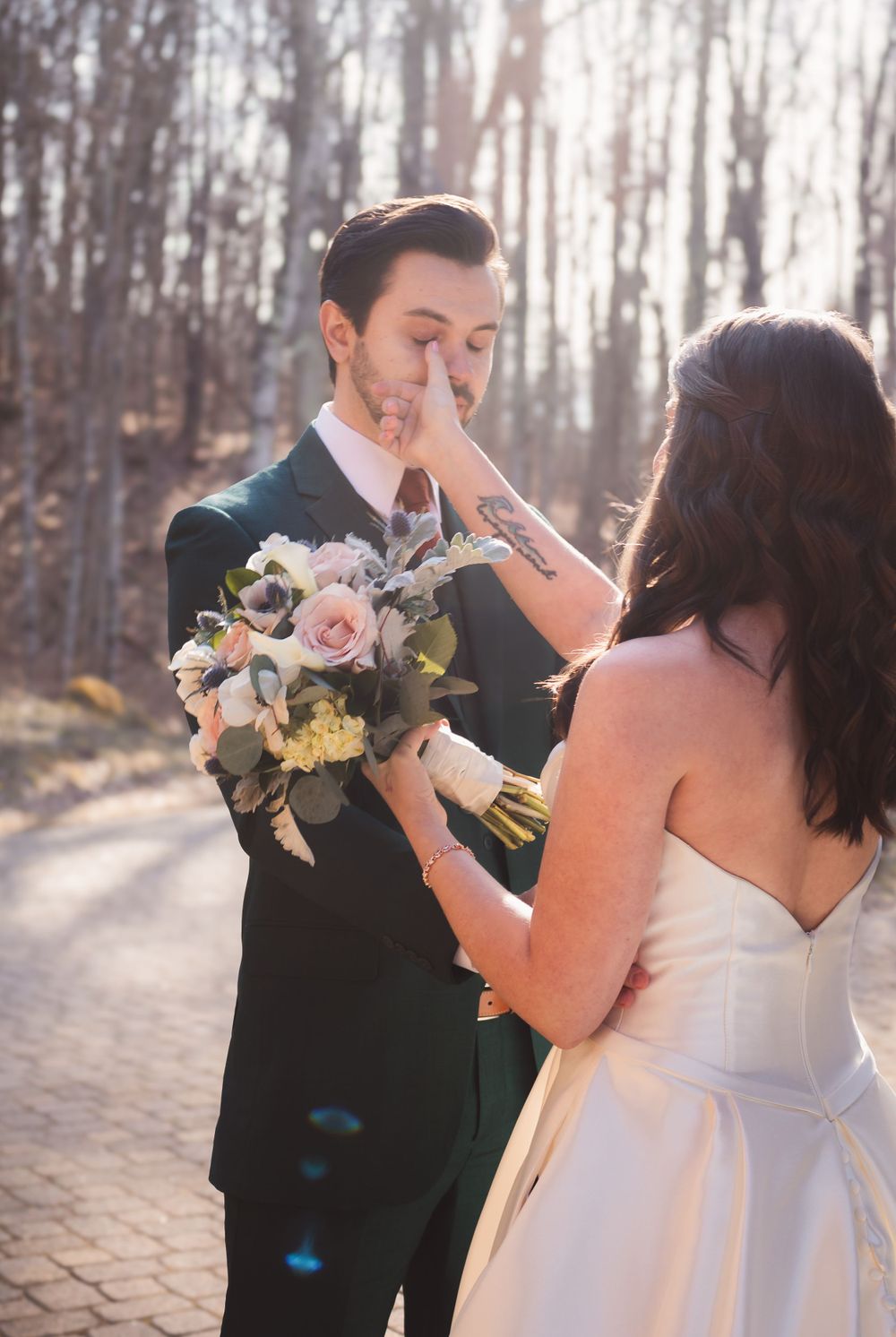 Asheville wedding photographer, NC wedding photographer, documentary style wedding photographer asheville, first look, romantic elopement