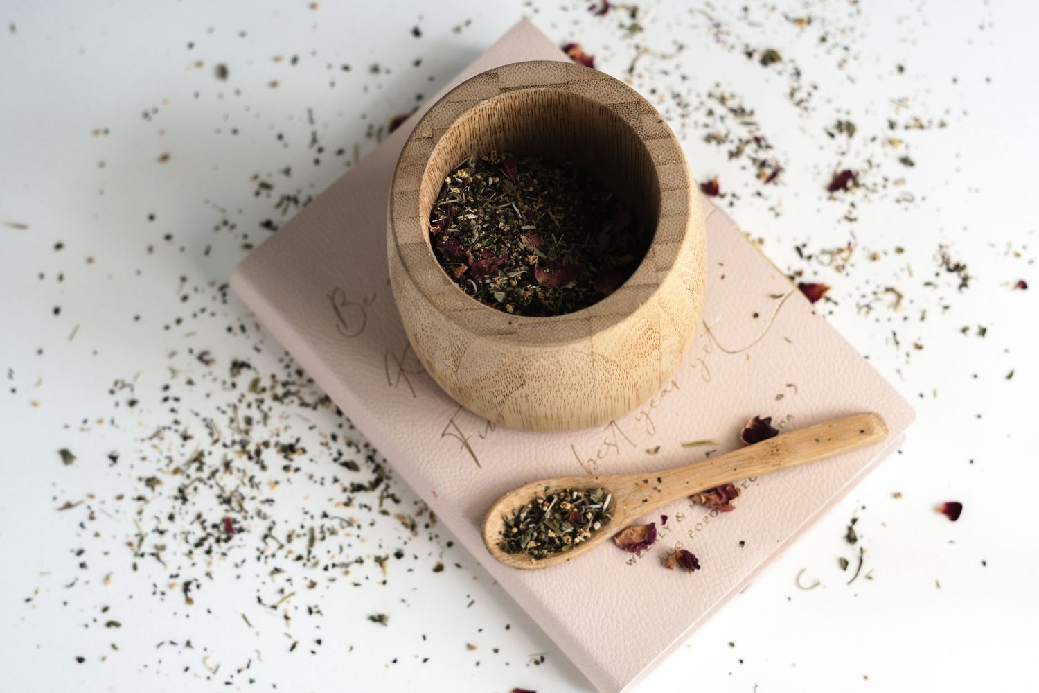 Compelling product photography showing specialist loose tea provided by a small business, photo by Jo Fisher at BLOOM Fabulous Photography