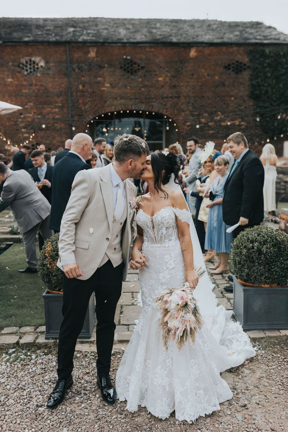 the barn at Morley's hall wedding photography confetti