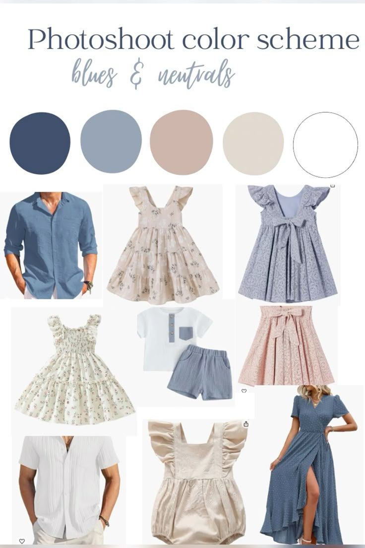 color choices for clothing and ideas of what to wear for photo sessions