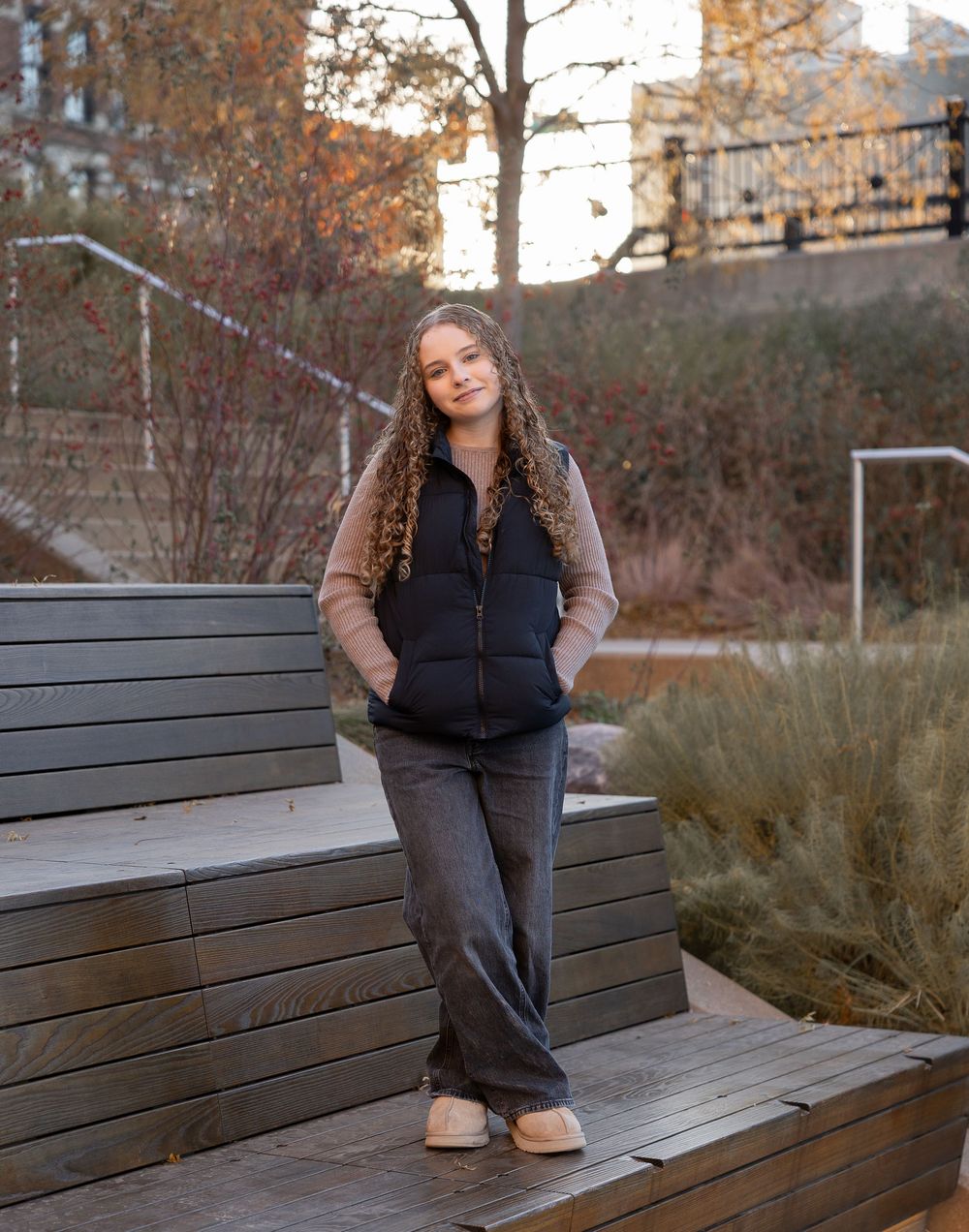 Family session in downtown Omaha along the Gene Leahy Mall Riverfront.