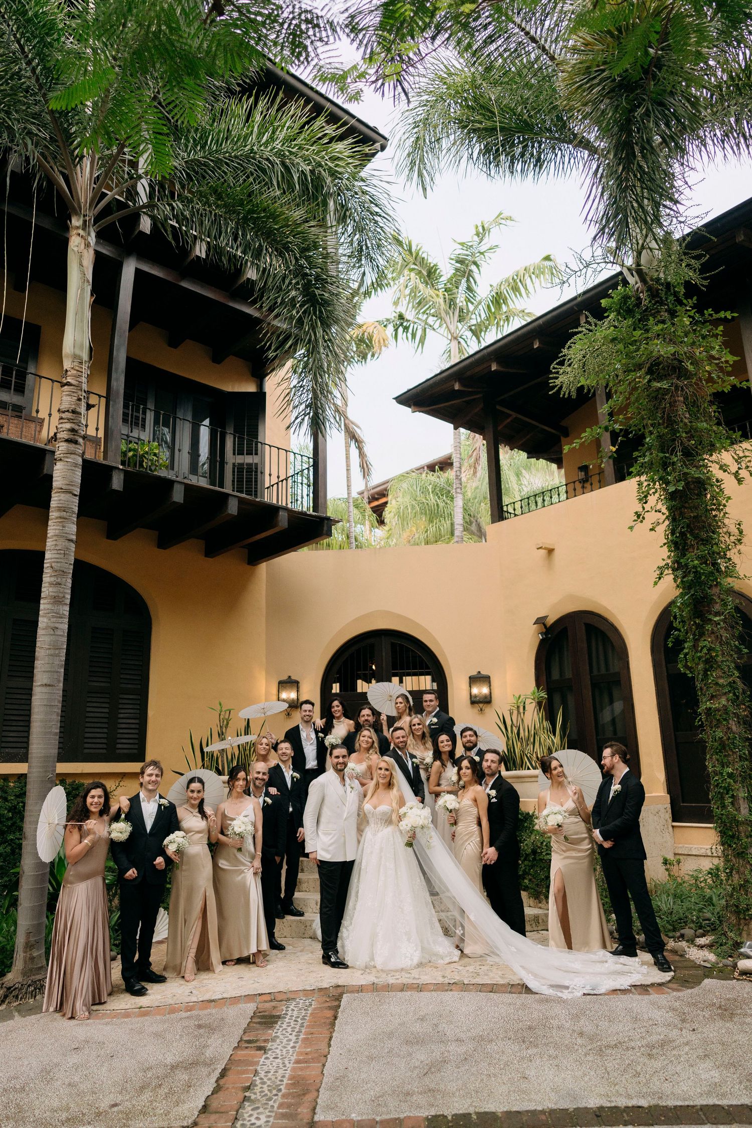 bridal party session in las catalinas costa rica