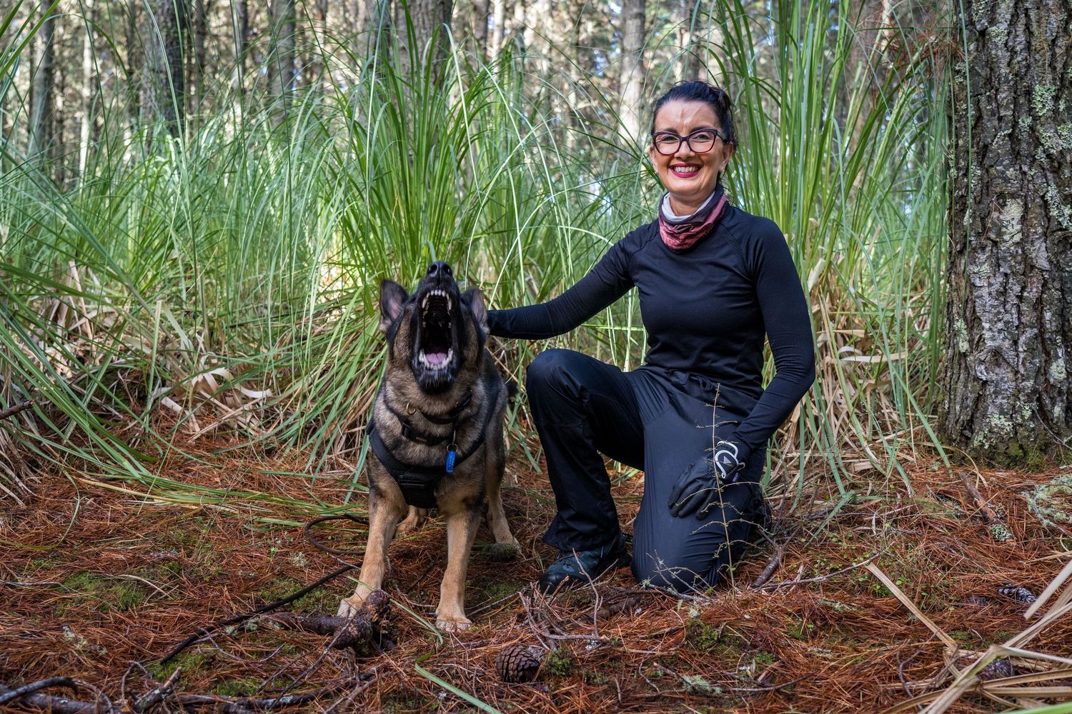 Saira and her GSD, Jess.