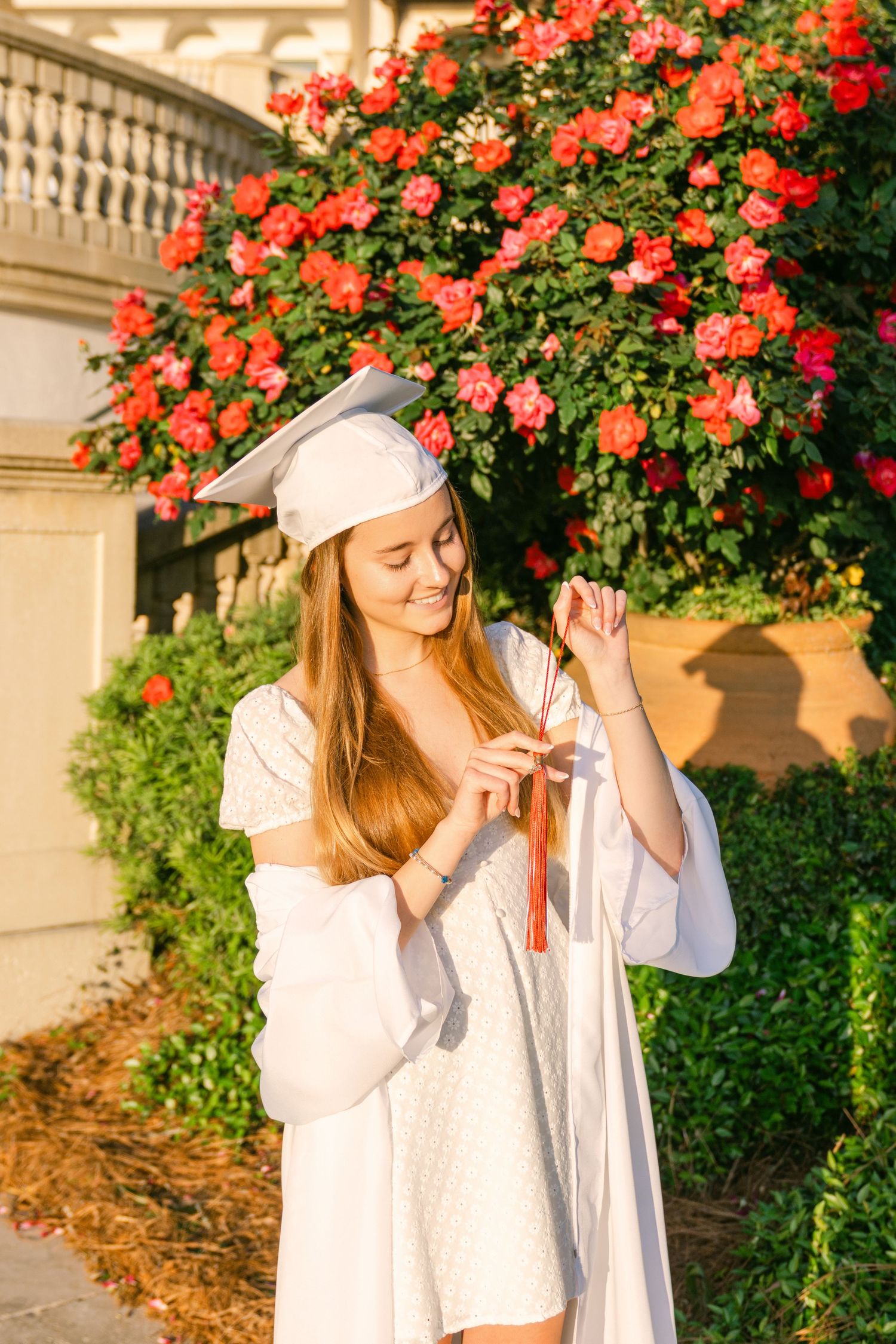 Close-up senior portrait of Gabi photographed by a Sea Island senior photographer. Lindy Rebro