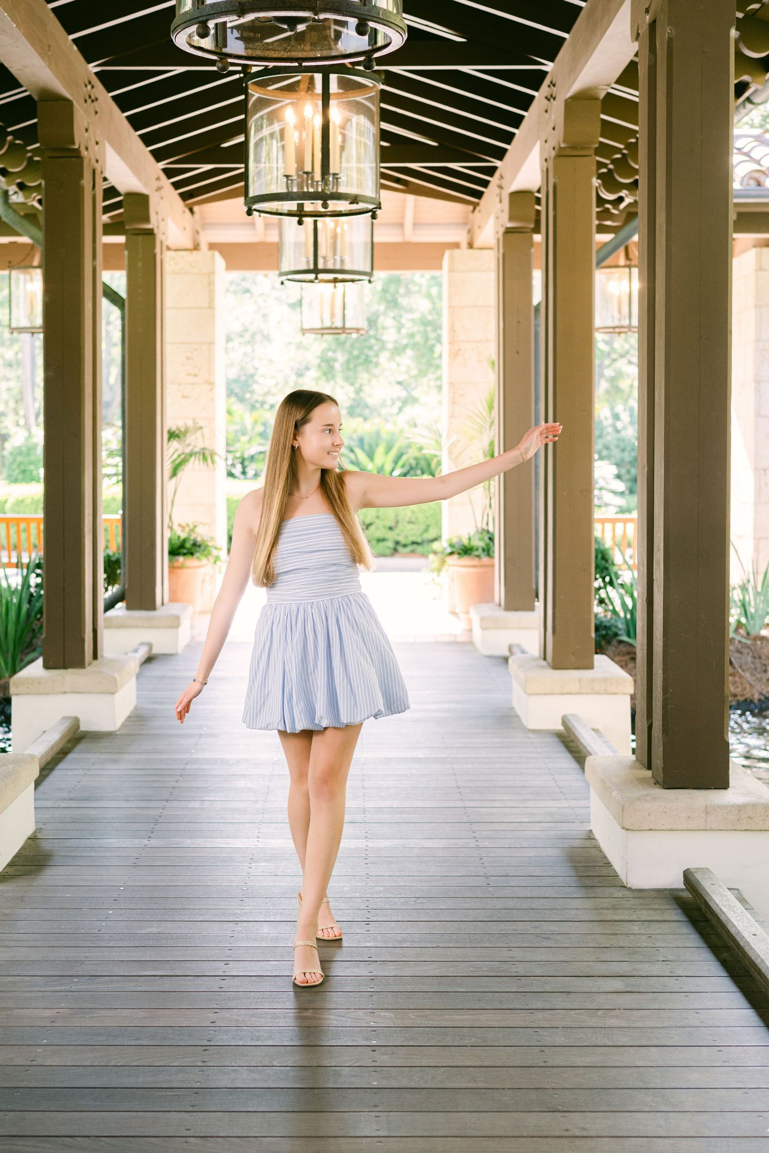 High school senior portrait of Gabi during a spring senior photography session on Sea Island, Georgia