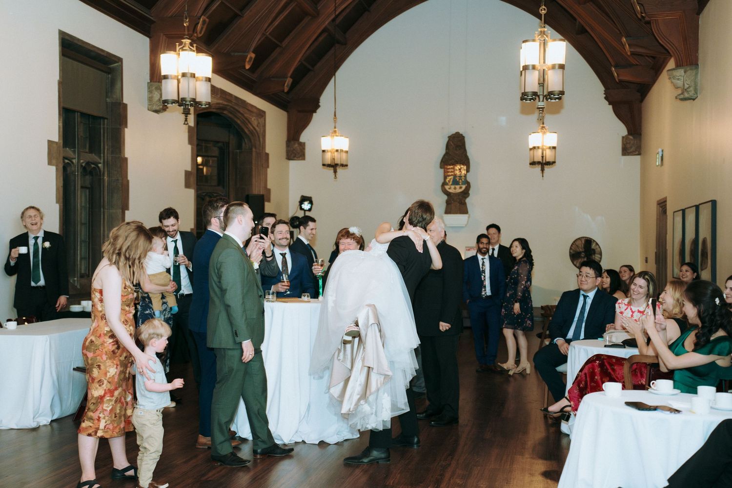 Timeless wedding photos of Tiffany and Sam at Hart House in Toronto.